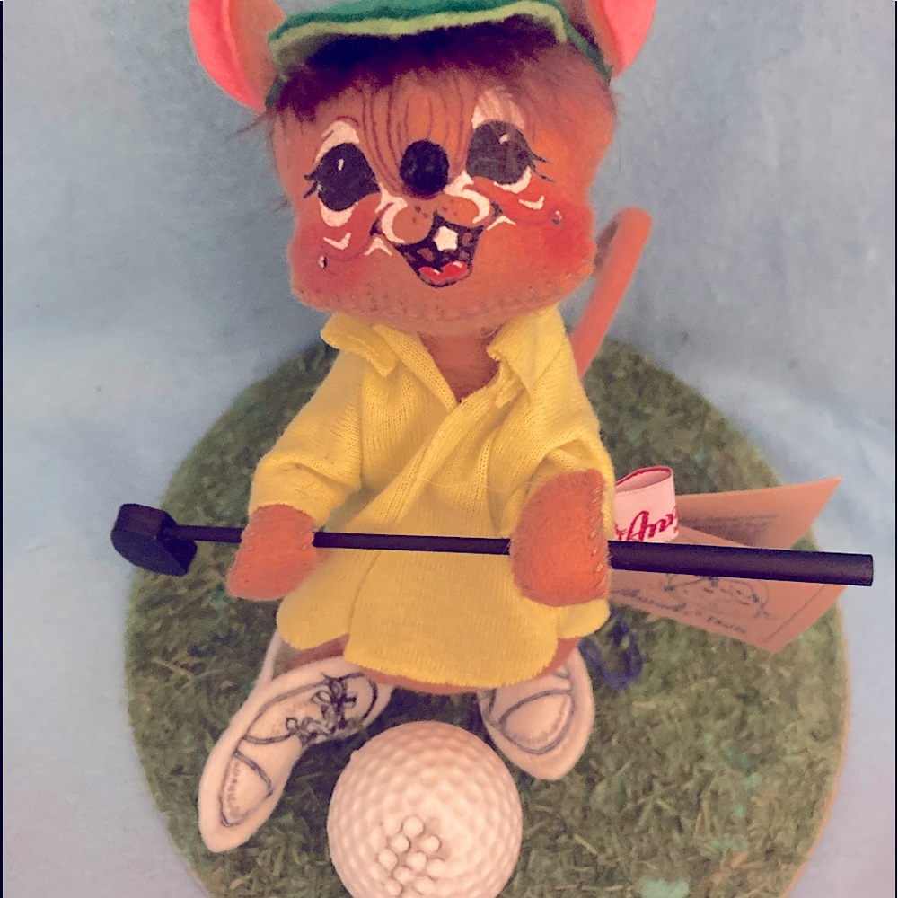 Annalee Mobilitee Golfer Mouse “1992” Doll, LIMITED EDITION #2295/NWT